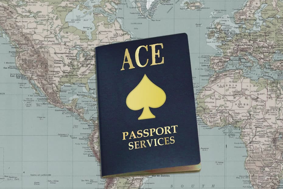 Ace Passport on a map